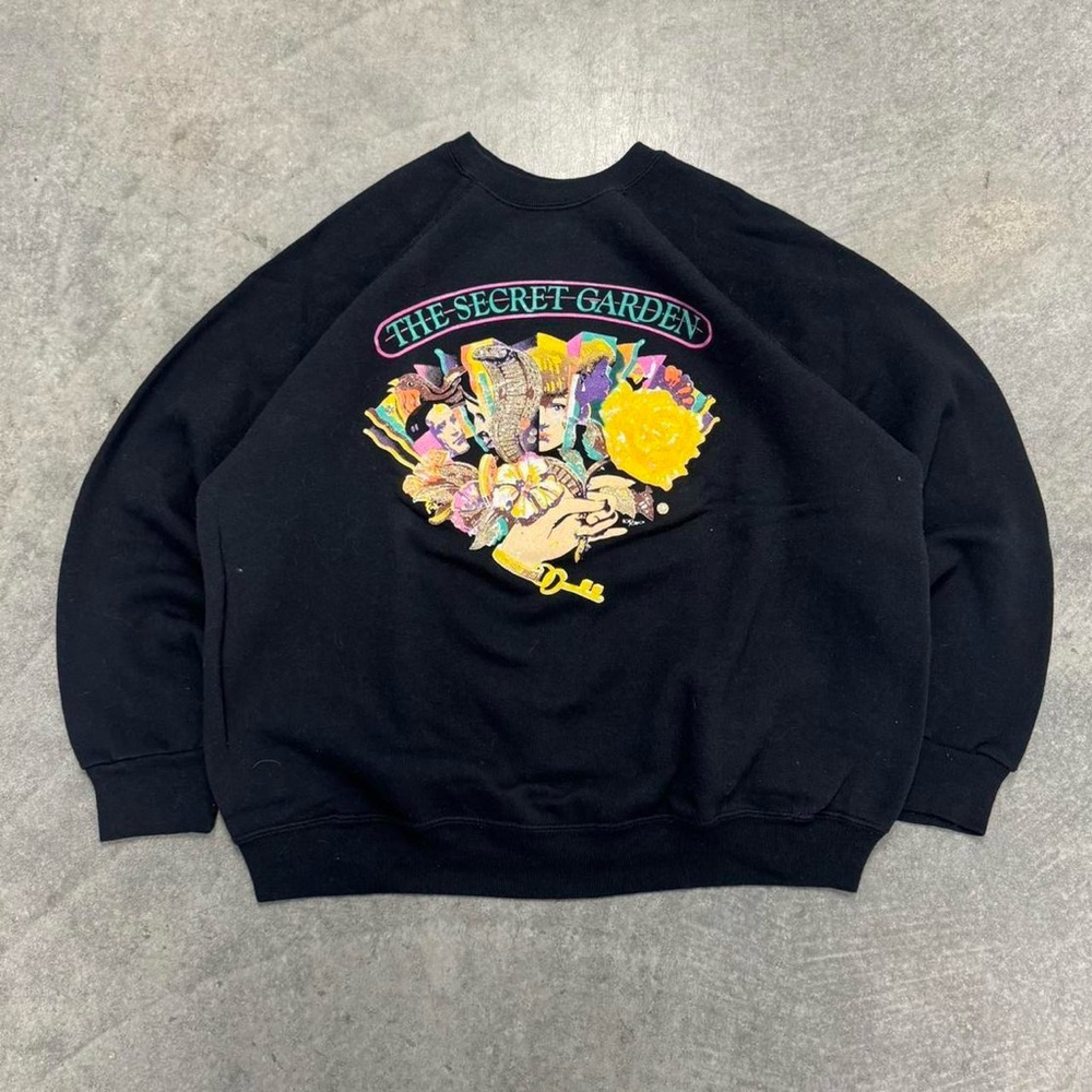 Vintage Book Black Secret Garden Sweatshirt